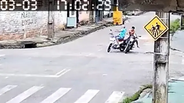 Imagem ilustrativa da notícia Vídeo: colisão entre motos deixa um morto em Ananindeua
