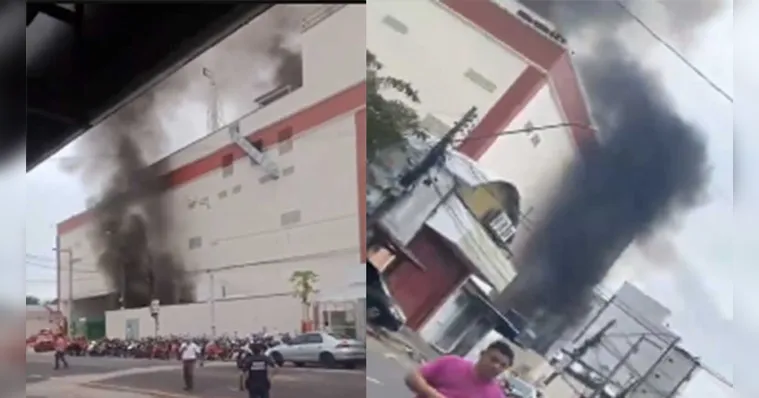 Imagem ilustrativa da notícia VIDEO: novo supermercado Líder pega fogo em Castanhal