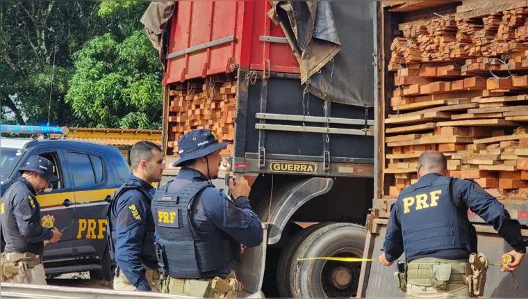 Imagem ilustrativa da notícia PRF apreende 196 metros cúbicos de madeira ilegal no Pará