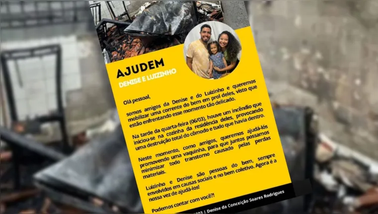 Imagem ilustrativa da notícia Casal tem casa destruída em incêndio e precisa de ajuda