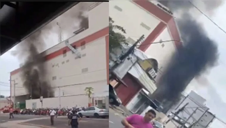 Imagem ilustrativa da notícia VIDEO: novo supermercado Líder pega fogo em Castanhal
