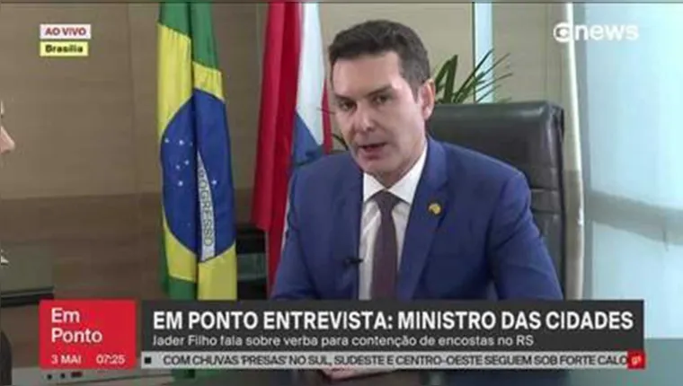 Imagem ilustrativa da notícia Ministro Jader Filho fala sobre enfrentar a situação no RS