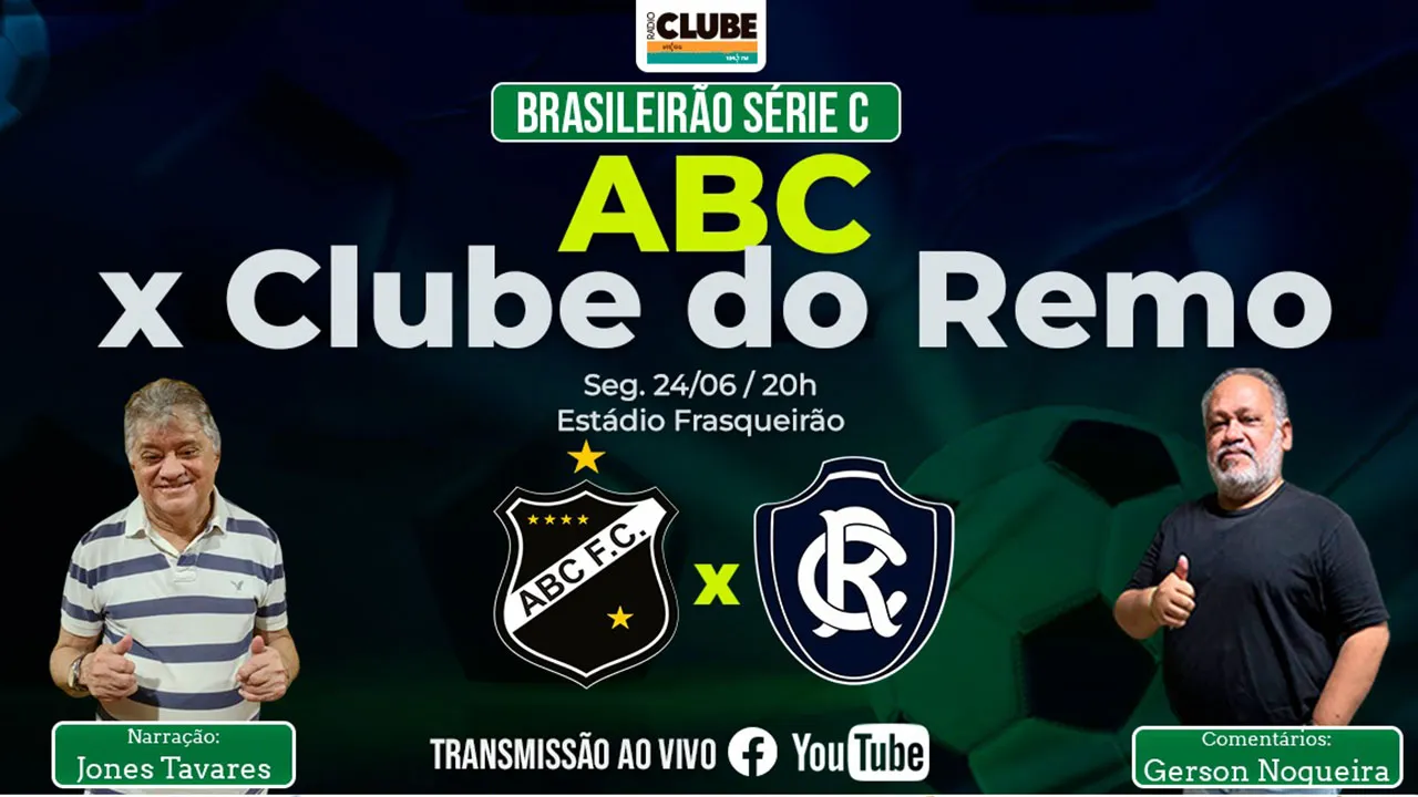 Partida entre ABC X Remo terá cobertura do DOL e também da Rádio Clube do Pará