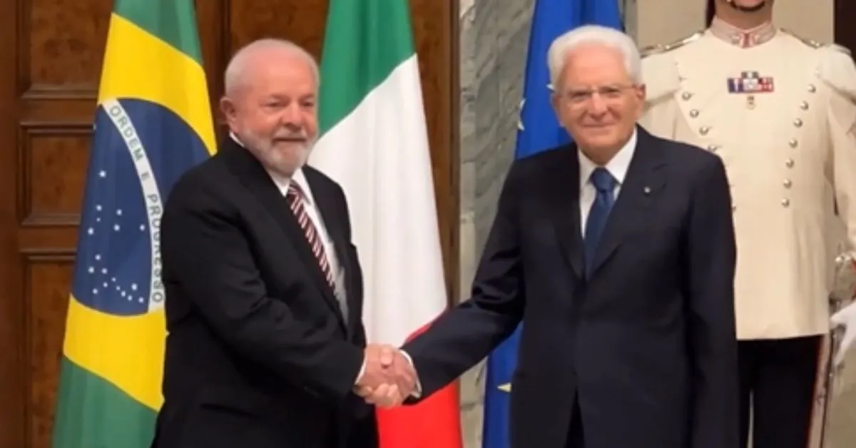 Luiz Inácio Lula da Silva e Sergio Mattarella, presidente da Itália.