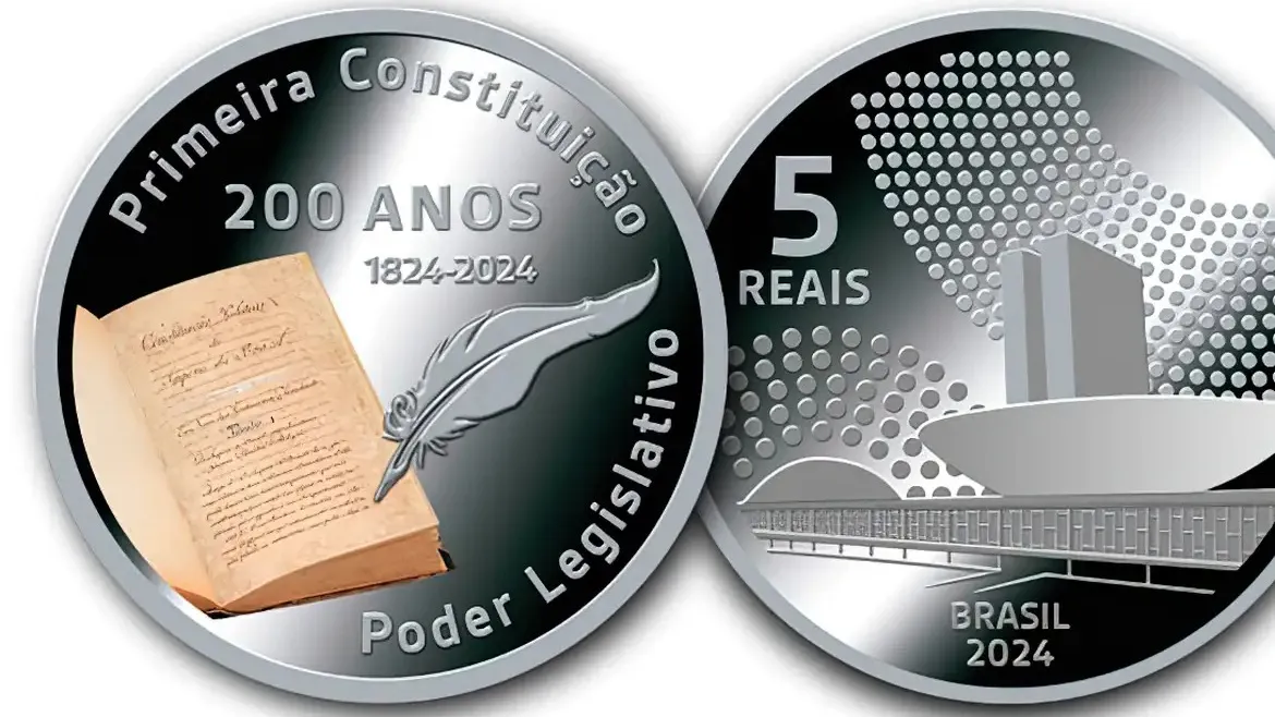Produzida em prata, a moeda terá valor de face de R$ 5, mas será vendida por R$ 440.