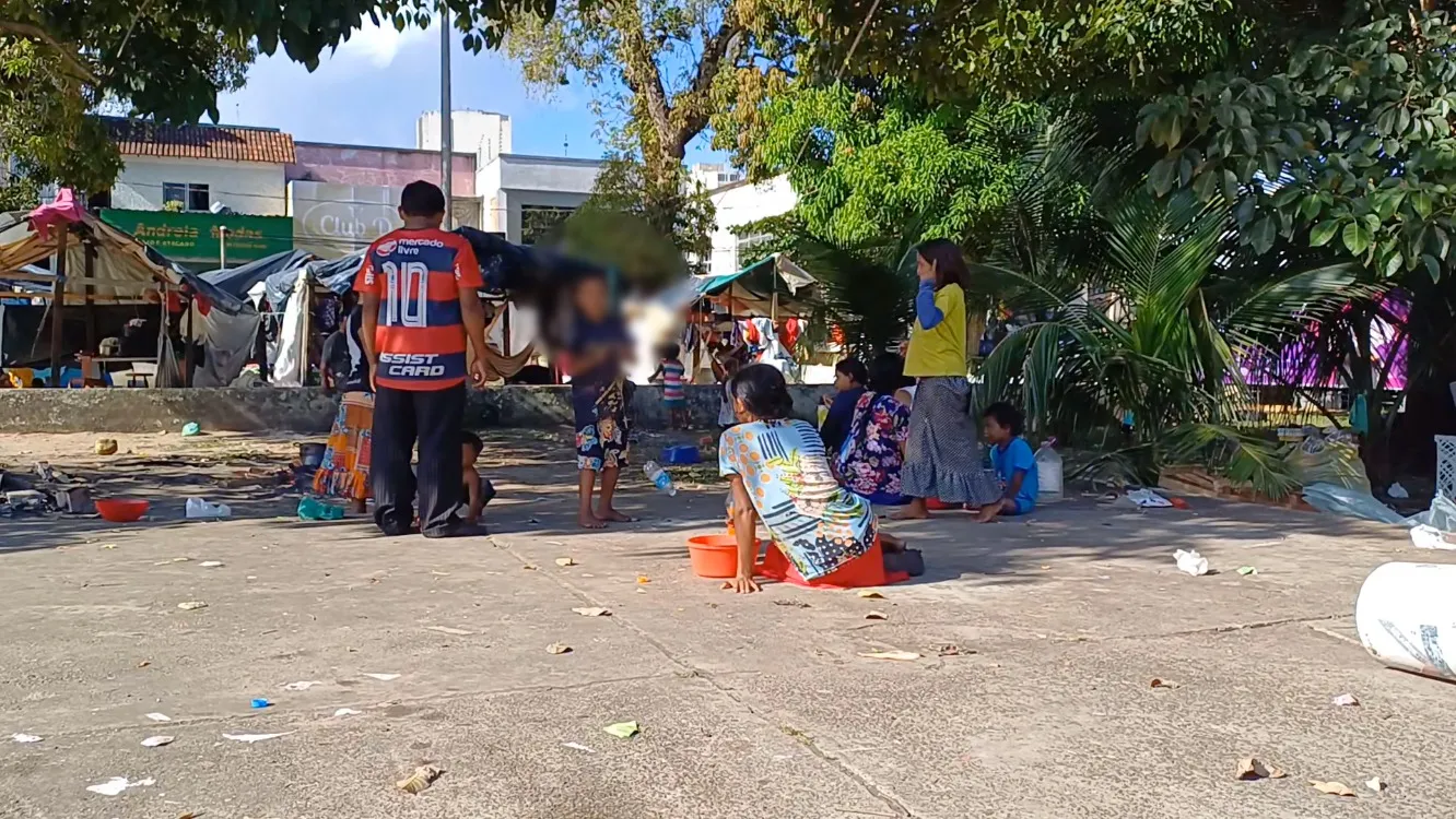 Dezesseis famílias foram realocadas para um abrigo temporário da Prefeitura de Belém, localizado no bairro do Tapanã.