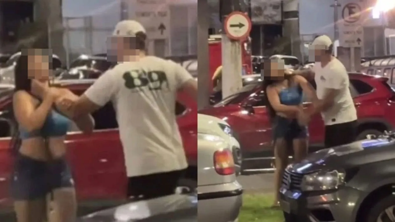 Agressor agarrou mulher pelo pescoço e desferiu um soco violento no rosto da vítima. Caso foi registrado na Doca durante festa da vitória do Paysandu na final da Copa Verde