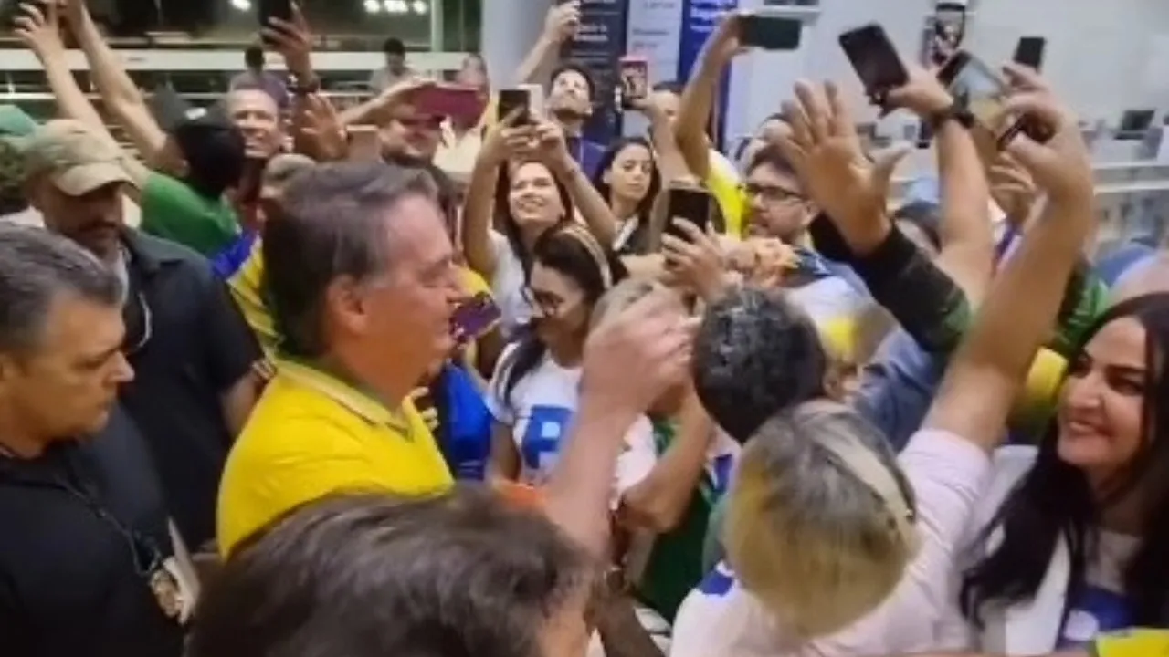O ex-presidente Jair Bolsonaro não contou com muitos apoiadores em Marabá.