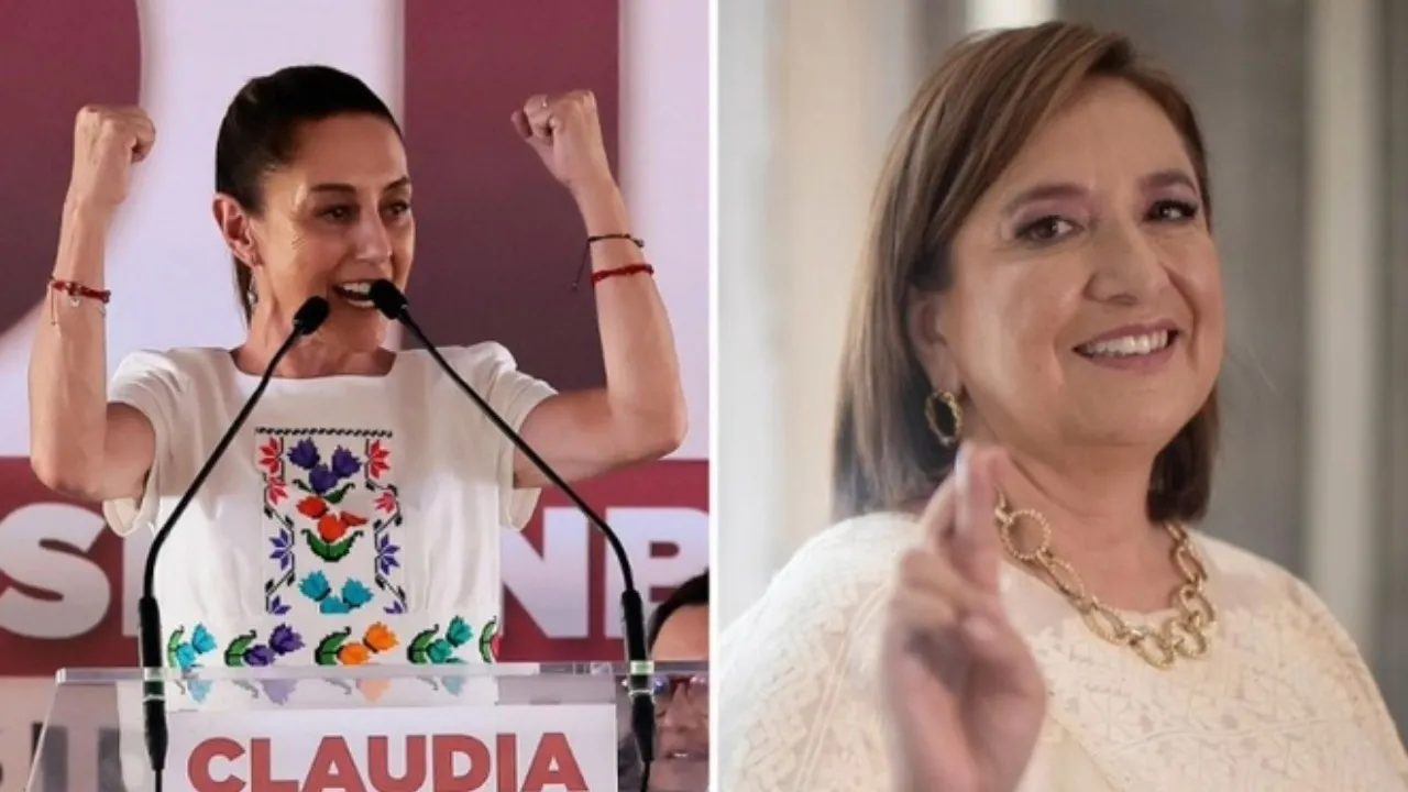 Claudia Sheinbaum e Xóchitl Gálvez, respectivamente. Ambas disputam a presidência do México neste domingo (02).