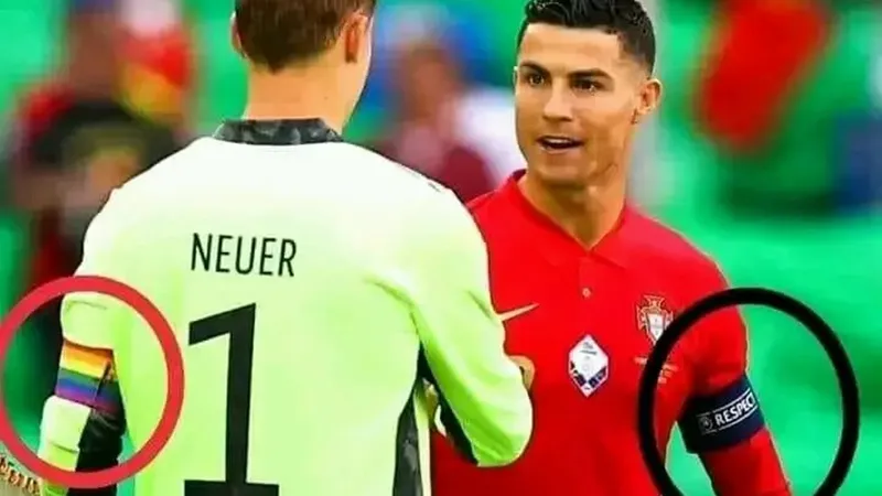 Faixa usada por Neuer na partida contra Portugal não tinha o logotipo do movimento One Love