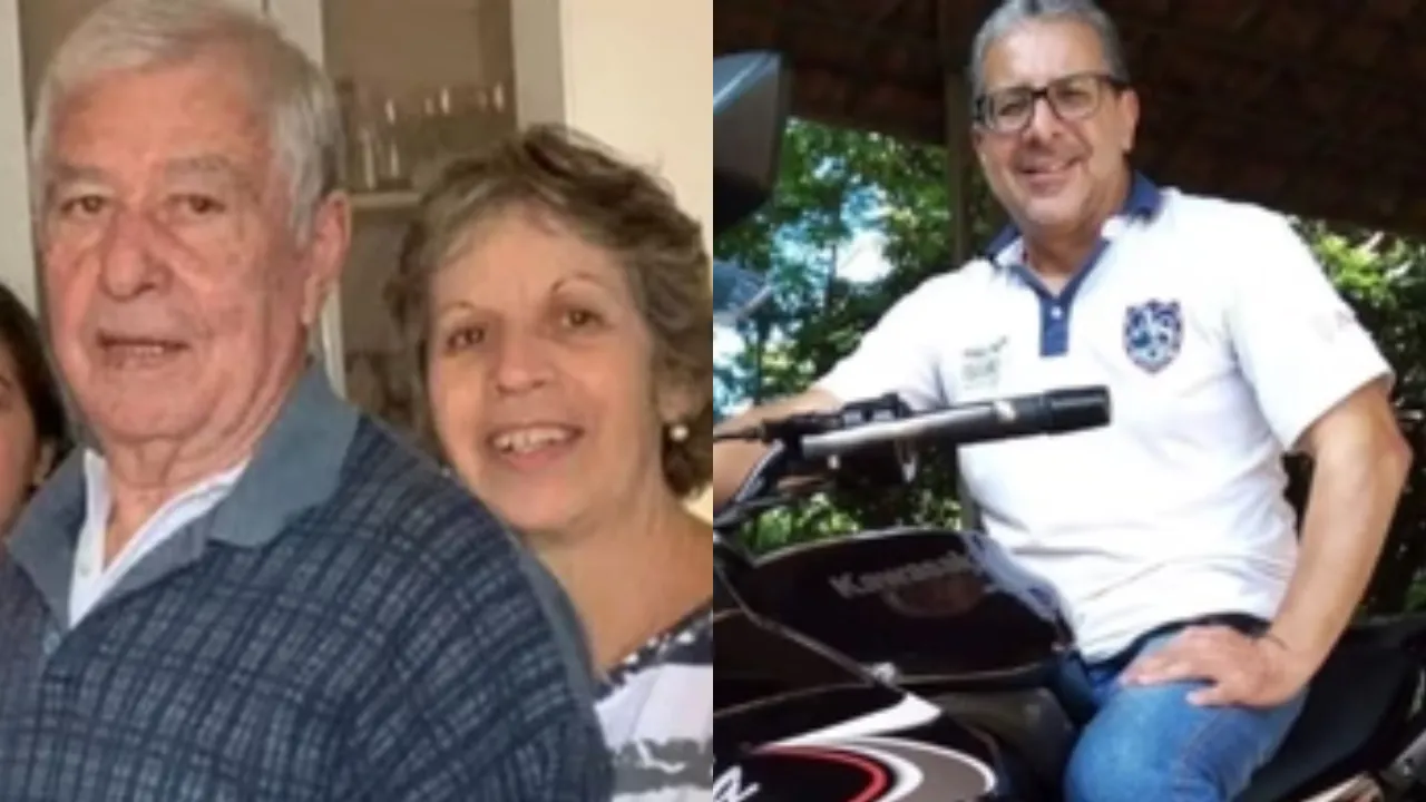 Aparecido Roberto Carrasco, de 74 anos, Joana Fátima Sanches Carrasco, de 70, e Valdinei Sousa, de 57 foram encontrados esfaqueados em diferentes cômodos da casa