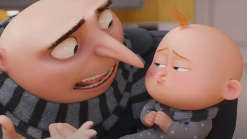 Gru e Gru Júnior em trailer do filme "Meu Malvado Favorito 4"