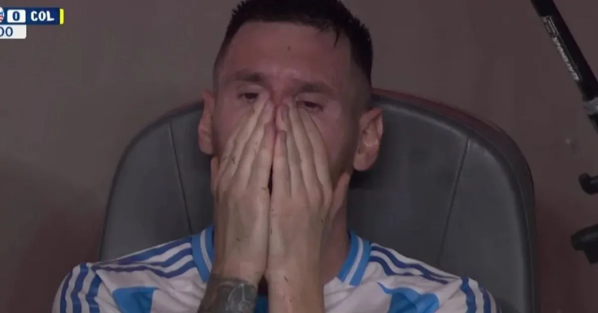 Craque chorou muito após ser substituído na decisão da Copa América.