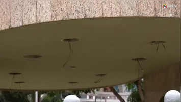 Iluminação na Praça Santuário já foi alvo de vândalos