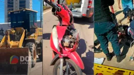 Motociclista ficou gravemente ferido com a colisão