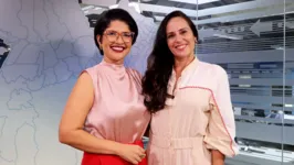 Priscila Belfort e Leila Loureiro no estúdio da RBA TV após gravação do especial.