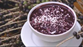 Açaí com farinha de tapioca