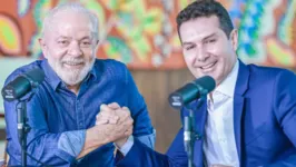 O presidente Lula e o Ministro das Cidades Jader Filho