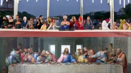Há quem tenha comparado a imagem com a da Santa Ceia, mas alguns internautas defenderam a cena e mencionaram a representatividade.