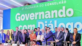 O presidente da República participou da reunião do Conselhão, realizada ontem no Itamaraty