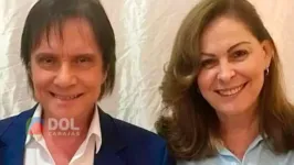 Roberto Carlos e a sua produtora Suzana Lamounier de Moura