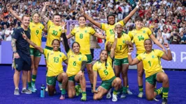 Yaras, seleção brasileira feminina de rugby sevens após a partida