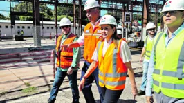 A comitiva da qual fez parte a vice-governadora Hana Ghassan, acompanhou o andamento das obras