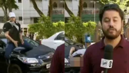 Homem invadiu transmissão ao vivo daGlobo com sarrada e nudez