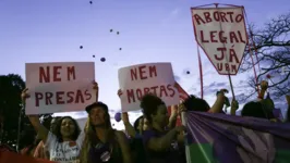 Protesto contra a PL do aborto