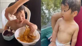 Menino tomou banho de igarapé e se apaixonou pelo açaí com peixe