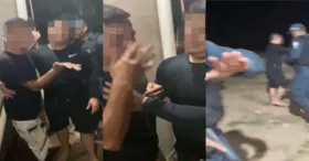 Imagens do vídeo onde mostram o cidadão sendo agredido