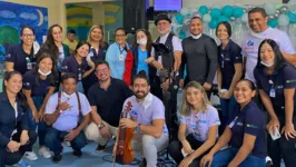 Equipe que levou música para o Hospital Octávio Lobo