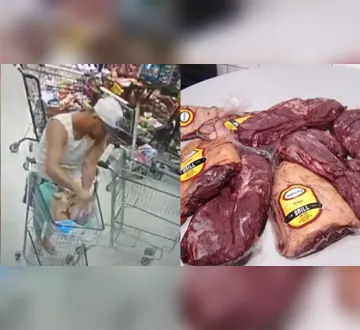 Imagem ilustrativa da imagem Vídeo: preso tentando furtar carnes em supermercado de Belém