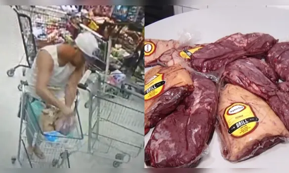 Imagem ilustrativa da imagem Vídeo: preso tentando furtar carnes em supermercado de Belém