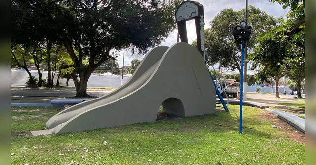 Imagem ilustrativa da notícia Praça Waldemar Henrique passa por manutenção