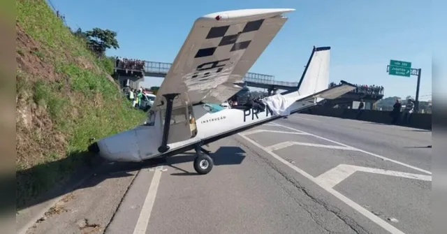 Imagem ilustrativa da notícia Avião de pequeno porte cai em movimentada via de São Paulo
