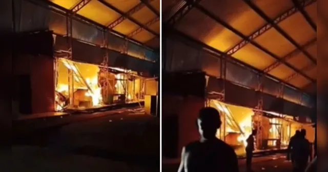 Imagem ilustrativa da notícia Vídeo: incêndio atinge galpão comercial em Ipixuna do Pará