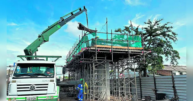Imagem ilustrativa da notícia Obras do viaduto da Alça Viária seguem avançando