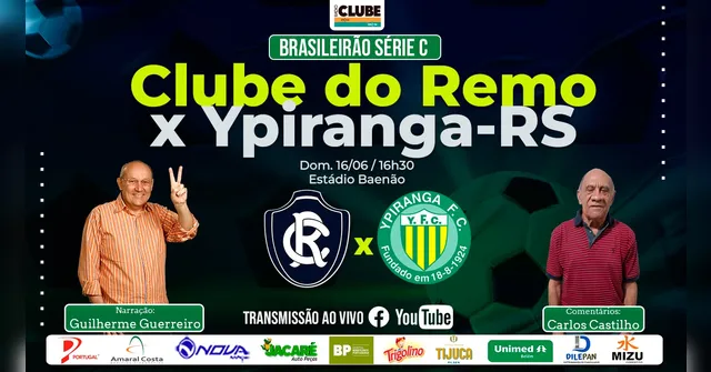 Imagem ilustrativa da notícia Tem Jogo na Clube e no DOL: ouça Remo x Ypiranga-RS