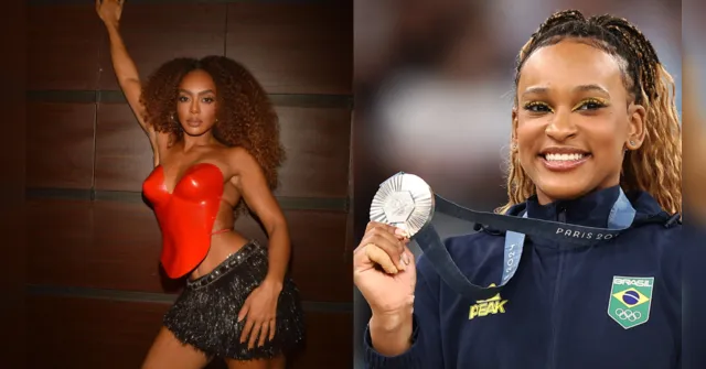 Imagem ilustrativa da notícia Dandara Mariana "ignora" Rebeca Andrade e parabeniza Biles