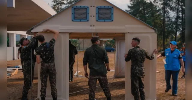 Imagem ilustrativa da notícia Veja como são as casas emergenciais para desabrigados do RS
