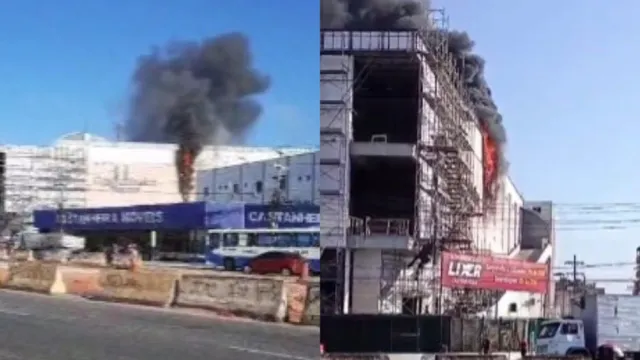 Imagem ilustrativa da notícia Vídeo: incêndio atinge Shopping Castanheira, em Belém