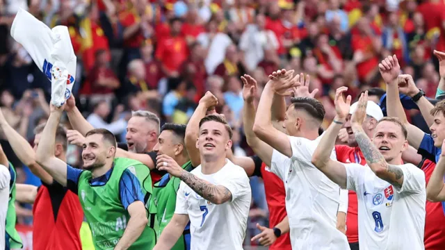 Imagem ilustrativa da notícia Eslováquia surpreende e vence a Bélgica na Eurocopa