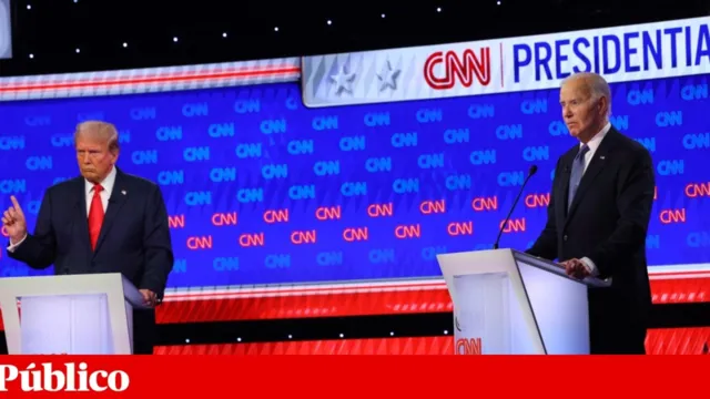 Imagem ilustrativa da notícia Biden e Trump fazem o 1º debate antes da eleição 