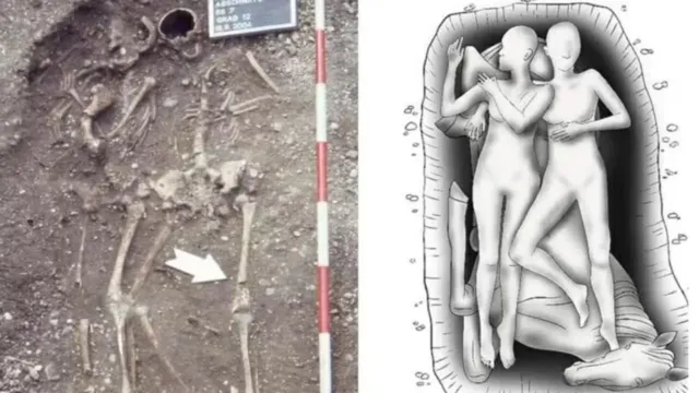 Imagem ilustrativa da notícia Mistério dos esqueletos romanos abraçados é enfim revelado