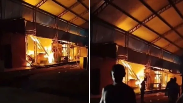 Imagem ilustrativa da notícia Vídeo: incêndio atinge galpão comercial em Ipixuna do Pará