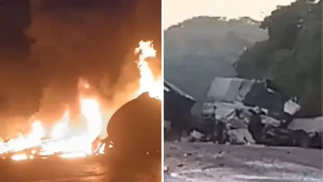 Imagem ilustrativa da notícia Caminhão-tanque explode ao colidir com carreta em Itaituba