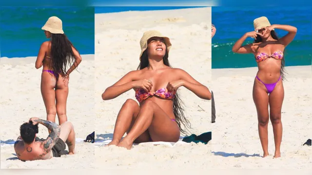 Imagem ilustrativa da notícia Bella Campos exibe corpo sarado durante ensaio na praia