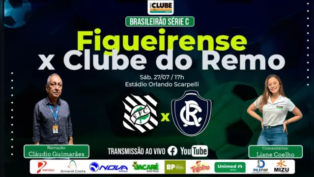 Imagem ilustrativa da notícia Tem Jogo na Clube e no DOL: ouça Figueirense x Remo