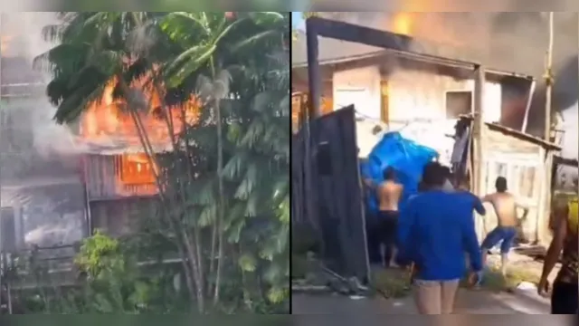 Imagem ilustrativa da notícia Casas de madeira são incendiadas em Belém.
